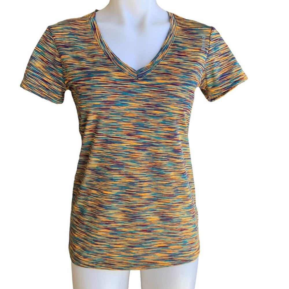 Reebok Women’s Multicolored V neck t shirt size small
